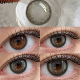 Diopter y2k Lenses Color Contact Lenses for Eyes with Degree Korean Fashion Lenses Blue Eye Lens Brown Natural  Eyepieces