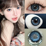 1Pair Hot Selling Colored Contact Lenses for Eyes With Diopters 0~-8.00 Degree Green Makeup Lens Soft Korea Beauty Pupils