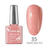 Nail Gel Polish 7.5ml HEMA/TPO FREE Red Sparkle Sequin Gel Nails Beautiful Semi Permanent Soak Off UV LED Gel Polish