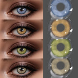 Brown Colored Contact Lenses with Prescription Half Yearly Wear Beauty Lens All Match Eye Makeup Contacts
