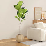 105/113cm Large Artificial Ficus Plants Fake Tropical Tree Tall Banyan Trees Plastic Rubber Leaves For Home Garden Outdoor Decor