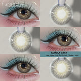 Blue Lenses with Prescription Myopia Colored Contact Lenses for Eye Cosmetic Eye Contacts Lens with Degree Yearly Pupil