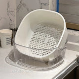 ‌2-Tier Strainer Colander with Fruit Tray Dual-Purpose Kitchen Living Room Drain Basket Wash Vegetable Bowl Fruit Display Basket