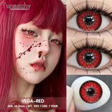 1 Pair Cosplay Demon Contact Lenses for Eyes Anime Lenses for Halloween Colorcon y2k Eye Contacts Cosmetic Red Softlens