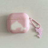 Korean Cartoon Cute Blue Dolphin Pattern Couple Earphone Case For AirPods 4 New Soft Cover For AirPods Pro 2 3 1 With Pendant