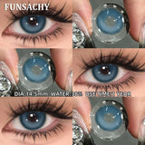 2pcs Black Series Color Contact Lenses Natural Gray Eye Lens Beautiful Pupils Yearly Fashion Brown Softlens Cosmetics