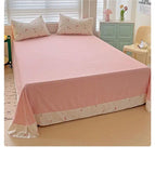 Pink Floral Duvet Cover Set Flowers Sheet Pillowcase Soft Cover No Filling Warm Bed Linen Twin Full Queen Size Home Bedding Set