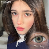 1 Pair Gray Colored Contact Lenses Natural Pupils Eyes Soft lenses Soft Contacts 14.50mm