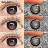 2PCS Fixed-Axis Lens Half Year Roasted Coconut Soft Contact Lenses Natural Highlight Black For Daily Makeup