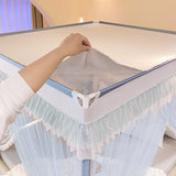 New Palace Princess Mosquito Net with Bracket 3 Doors Lace Canopy Bedroom Decoration