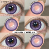 New Purple Color Contact Lenses for Eyes Anime Purple Eyes Contacts Lenses Colorful Makeup Eyes Lenses Yearly 2pcs/pair