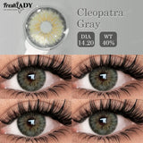 1 Pair Cleopatra Series Colored Contact Lenses Natural Brown Pupils Eyes Contact lenses Green Soft Contacts 14.20mm