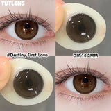 Two Piece Big Diameter Colored Cosmetic Contact Natural Eye Enlarging