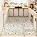 Small Fresh Style Kitchen Floor Mat PVC Leather Non-slip Balcony Rug Home Oil-proof Waterproof Impermeable Carpet Ковер Tapis 러그