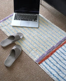 Retro Striped Plaid Absorbent Carpet Soft Plush Cashmere Beside Rug Bathroom Floor Mat Toilet Door Rrugs