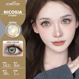 1pair Color Contact Lens for Eyes Fashion Popular Blue Green Contact Lens Brown Eye Lenses Yearly Gray Eyes Makeup Contact