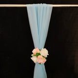 Ikeehome  Set of 2 Wedding Arch Mesh Draping Fabric Sheer for Easter Bridal Shower Backdrop Outdoor Party Arches Church Ceremony Decoratio