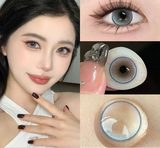 Green Contact Lens Belt Grade 14.5MM Big Eye  the unknown Series Grey GDIA: 14.2MM 1 Year Use Soft Hydrogel WT: 40%