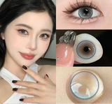 Green Contact Lens Belt Grade 14.5MM Big Eye  the unknown Series Grey GDIA: 14.2MM 1 Year Use Soft Hydrogel WT: 40%
