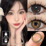1pair Colorcon Contact Lenses for Eyes Fashion Gray Color Lenses Blue Lens Eye Contacts Beauty Pupils Yearly Cosmetics