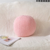 Hot Funny Plush Round Wool Cushion Living Room Decor Throw Pillow Solid Color Stuffed Sofa Pillow Office Waist Rest Throw Pillow