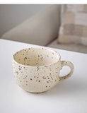Nordic Style Matte Splashed Ink Drinking Mug Household Simple Breakfast Milk Cups Fashion Office Handgrip Large Coffee Cup