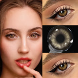 14.50mm Blue Colored Contact Lenses, Large Pupil Effect, Hydrating Soft Lens for Girls, Trendy Douyin Style Eye Makeup