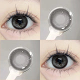 2Pcs Yearly Color Colored Contact Soft Circular  Black Makeup Blue Lens Lenses Beauty Pupil Gray Brown Eyes Fast Shipping