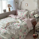 100% Cotton French pastoral style Bedding Set Soft Duvet Cover Bedclothes Bedspread Pillowcases Flat Sheets Comforter Sets