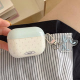 Color Blocked Headphone Case For AirPods pro 2 With Bowknot Pendant for Airpods 2 3 4 Pro 3nd Wireless Earphone Protection Funda