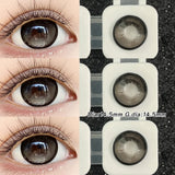 2pcs/Pair Eye Color Lenses Purple Contact Lenses Natural Brown Pupils Lenses Big Diameter Blue Pink BlackLens for Party