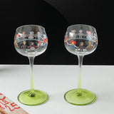 Goblet Cute Cartoon Christmas Glass Cup Wine Glasses Creative Champagne Cocktail Glass Wedding Birthday Party Drink Cup