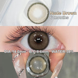 14.0mm Small DIA Colored Eye Contacts Lenses With Diopters Soft Focus Graduated Contacts Lenses 6 Months