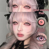 14.20 Blue Small Pupil Cosplay Colored Contact Lenses, 1 Pair Yearly Wear Eye Lenses for Halloween Themed Cosplay & Fancy Dress