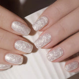 10ml Pearl Gel Nail Polish Soak Off UV LED White Glitter Nail Gel Polish Semi-Permanent Thread Effect Nail Art DlY
