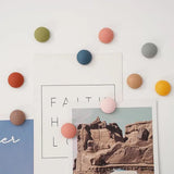 Frosted Magnet Mo Landi Round Paste Whiteboard Hole Plate Photo Paste Simple Refrigerator Magnets