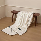 Ikeehome  new Japanese-style solid color simple color woven jacquard casual blanket office lunch break sleeping blanket sofa blanket