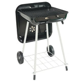 17.5" Square Steel Charcoal Grill with Wheels, Black