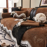 Irregular Couch Cover for Sofa, Non Slip, Chenille Sofa Slipcover, 2, 3 Seater, Chair Furniture Protector, for All Season