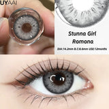 New 1pair Colored Contact Lenses for Eyes Blue Natural Look Brown Eye Lenses Cosmetic Beauty Pupils
