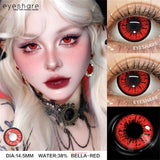 Vampire Red Eye Lenses Halloween Colorful Contact Lenses Devil Cosplay White Anime Eye Lens with Pink Pupils for Partie