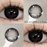 0~-6.00 Myopia Black Colored Contact Lenses with Prescription Brown Lenses with Degree Pupils Lens Fashion Yearly