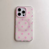 INS Korea Point Phone Case For Iphone 16ProMax 15Pro 13 14 15 16 Pro Max 15Pro 15ProMax Cover Fundas