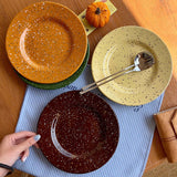Nordic Ceramic Splashed Ink Plate Household Colored Breakfast Bread Disc High-end Restaurant Dessert Plates Niche Dot Tableware