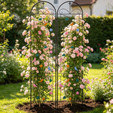 2 Packs Garden Trellis for Climbing Plants Flower Rustproof Metal Garden Flower Rose Trellis Landscaping Support Frame