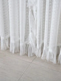 Bedroom Door Curtain French Style Lace Door Drape for Balcony And Bay Window White Girl's Decorative Partition Curtain