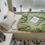 Hot Bedding Set Bedroom Decor Washed Cotton Double Duvet Cover Set Duvet Cover Flat Sheet Quilt Cover Pillowcase Home Textiles