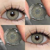 Colored Contact Lenses Lalens Queen Crystal Blue Two Tone Brown Green Gray Color Contacts Eye Lens Eyes Half Year 2Pcs
