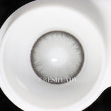 Gray Contact Lenses Makeup Look Clean Girl Style Soft Glam Eyes Cool Tone Gray Yearly Cosmetic Lenses