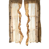 Romantic Style Roses Pattern Ruffle Curtain Enclosure Kitchen Door Curtains Cafe Living Room Window Kitchen Curtain Decoration